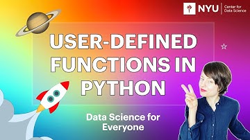 User-defined functions in Python | 12 Data Science for Everyone @ NYU