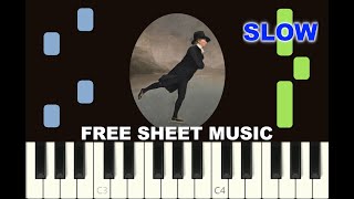 SLOW piano tutorial "VALSE DES PATINEURS / SKATER'S WALTZ" with free sheet music (pdf)