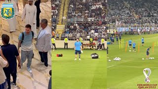 Messi Arrives At Argentina Team Hotel & First Training With The Team Ahead Of The World Cup