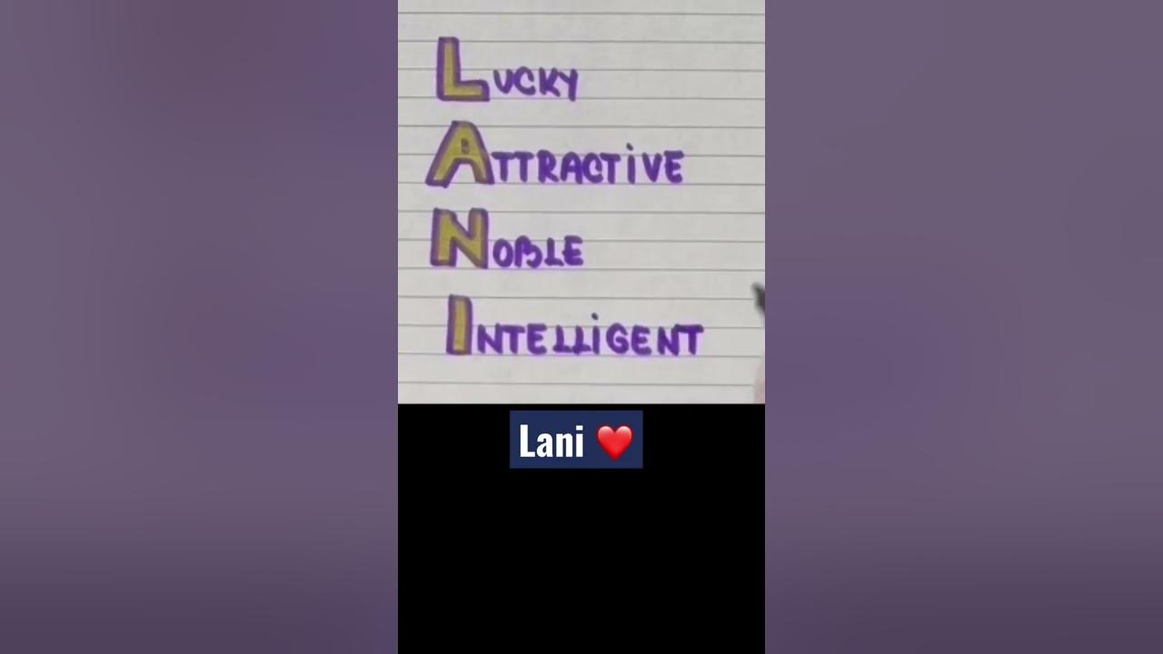 Meaning of the name LANI meaning name lani YouTube