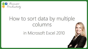 How to sort data by multiple columns using Microsoft Excel 2010