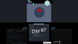 Day 87 umbrella using HTML CSS #shortsfeed #coderslife #tiktok #webdesign #viral #javascript #short