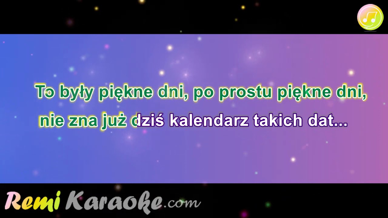 Biesiada - To Byly Piekne Dni (karaoke - RemiKaraoke.com)