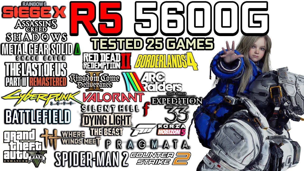 Ryzen 5 5600G in 2026 : Test in 25 Games - Gaming Test in 2026
