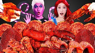 Spicy Boil Seafood lobster Mukbang 인어공주 매운 대왕해물찜 랍스터 먹방 JiniYum 지니얌