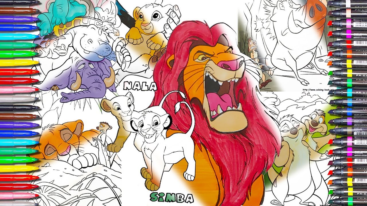 lion king coloring book pages