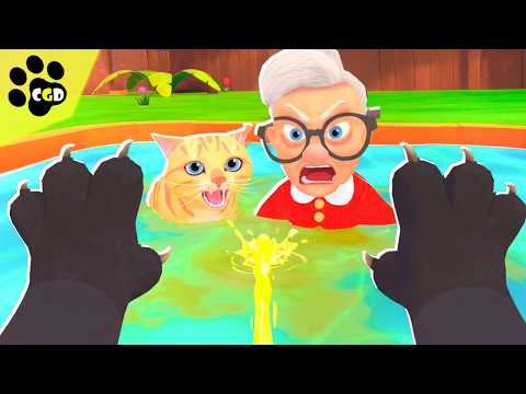 GRANNY FOUND OUT I Peed In Her Pool! (Cat From Hell 2)
