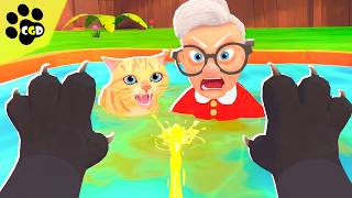 GRANNY FOUND OUT I Peed In Her Pool! (Cat From Hell 2)