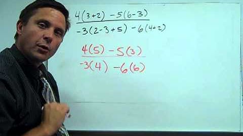 Order of Operations, Part 2, fractions  Algebra -- Juda math