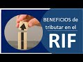 Beneficios del RIF | ¿Cuáles son los beneficios de tributar en el RIF? ✅♦️