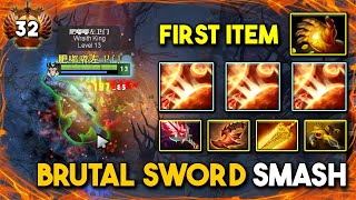 BRUTAL SWORD SMASH CARRY Wraith King With Radiance + Bloodthorn Build OP Hit Like A Truck DotA 2