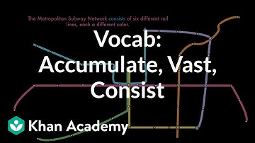 Accumulate, Vast, Consist | Vocabulary | Khan Academy