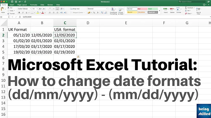 Are you unable to Change Date Format in Excel? (dd/mm/yyyy to mm/dd/yyyy) Watch - MS Excel Tutorial