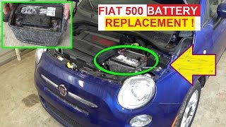 Battery Replacement on Fiat 500 2008 2009 2010 2011 2012 2013 2014 2015 2016