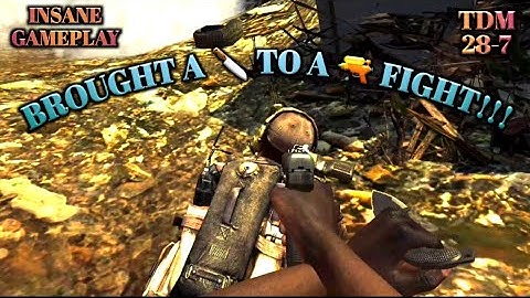 MW3 *Knife Only* 28-7 TDM on Village ~INSANE GAMEPLAY~