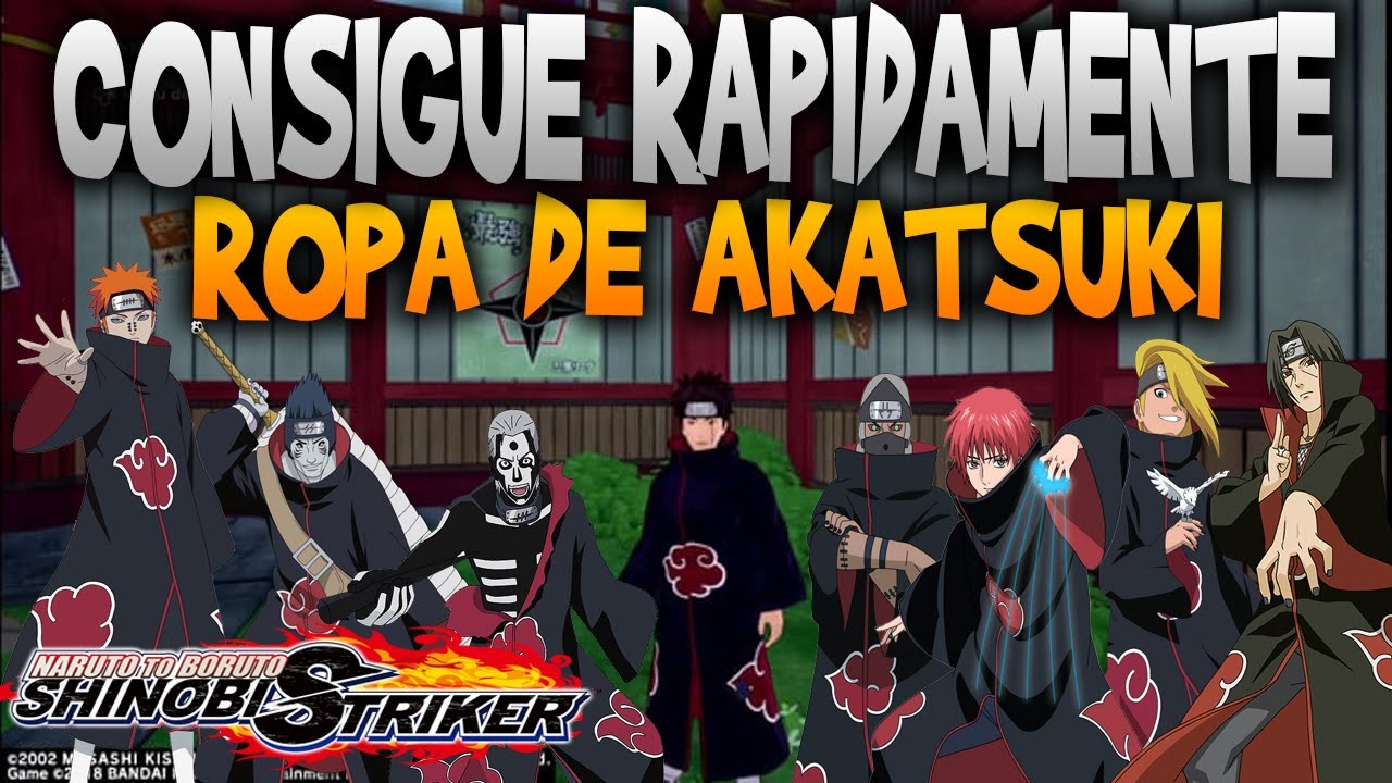 COMO CONSEGUIR LA ROPA DE AKATSUKI? | Naruto to boruto shinobi striker | -  YouTube