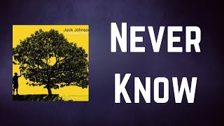 Jack Johnson - Never Know (Lyrics)