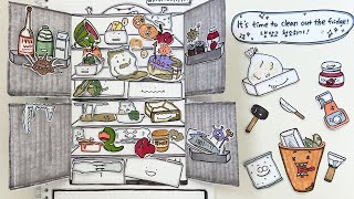 [🚀paper diy] Organizing the fridge 🥶 ASMR 🔇No music 종이놀이 paper pepper