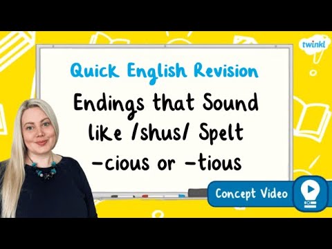 Video: Quale parola finisce con tious?