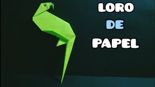 Como hacer un LORO DE PAPEL Origami / How to make a parrot out of paper