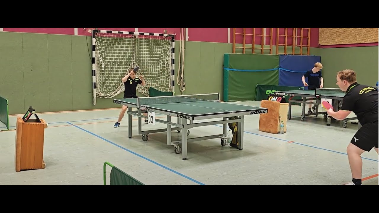 Tischtennis: Regionsrangliste Braunschweig, Luca Wesch vs. Luka Simkes
