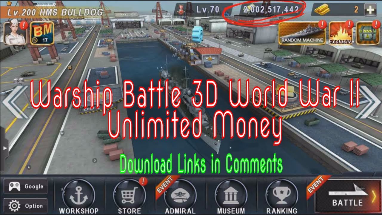 UPDATED 24.03.2022 Warship Battle 3D World War II v3.4.7 MOD