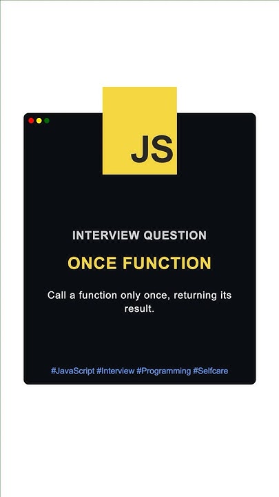 Once function | Javascript Master - YouTube