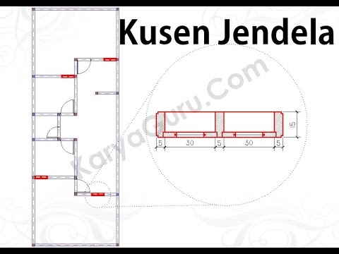 Tutorial Autocad  2007 Cara  Menggambar kusen Jendela  Di  