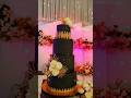 WEDDING CAKE SET UP  #wedding #shortsafrica  #cakedecorating #blackweddingcake #shortsnigeria