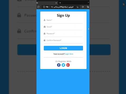 Login page using Html and css ? #shorts