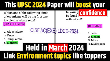PYQs Supremacy || Environment linkage for UPSC 2024 | CISF AC 2024 analysis | #facetsofupsc