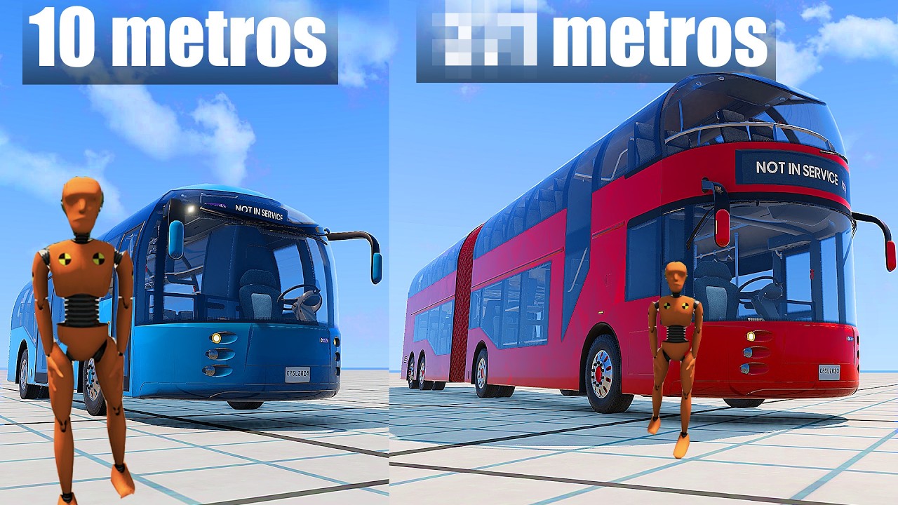 Cada CHOQUE Aumento la LONGITUD del AUTOBÚS - BEAMNG DRIVE