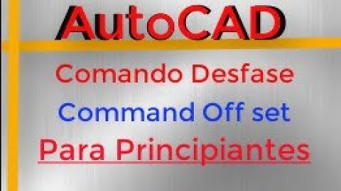 Principiantes  AUTOCAD  Comando OFF SET/ DESFASE/ 2020