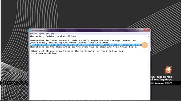 Power Point 2013-The Ruler, Guides, and Gridlines