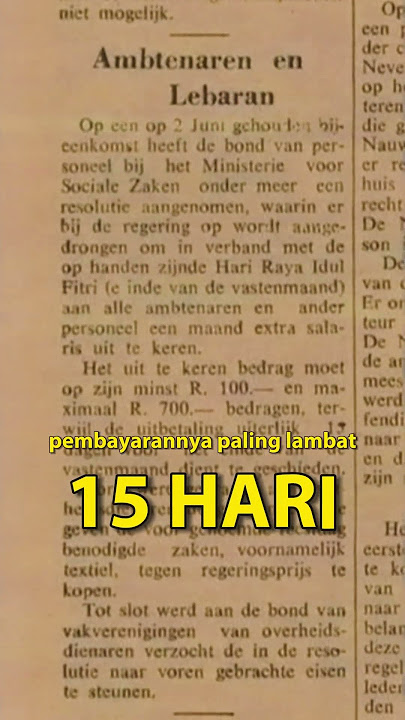 Kisah ini, Cikal Bakal Adanya THR Tiap Lebaran #idulfitri #lebaran #pilpres2024 #sejarahindonesia