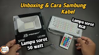 TES LAMPU TEMBAK SOROT LED 50 WATT