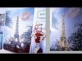 Diy Valentines Day Eiffel Tower Wall Decor| Shower Curtain Decor Hack!