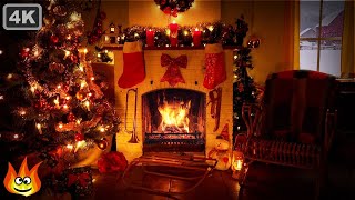 Cozy Christmas Fireplace Ambience with Soft Crackling Fire Sounds 4K by Virtual Fireplace 99,114 views 2 years ago 4 hours