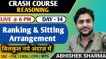Crash Course -  Ranking & Sitting Arrangement | SSC | BANK | RAILWAY | Reasoning by Abhishek Sharma
