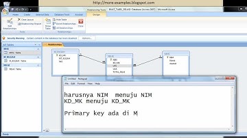 Tutorial Microsoft Access 2007: membuat relasi antar table pada ms access.mp4