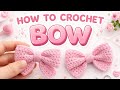 How to Make Crochet Bow 🎀 Easy for Beginners