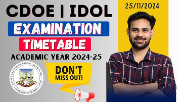 CDOE Examination Timetable 2024 | FYBCOM | FYBA | SYBCOM | SYBA | TYBCOM | TYBA