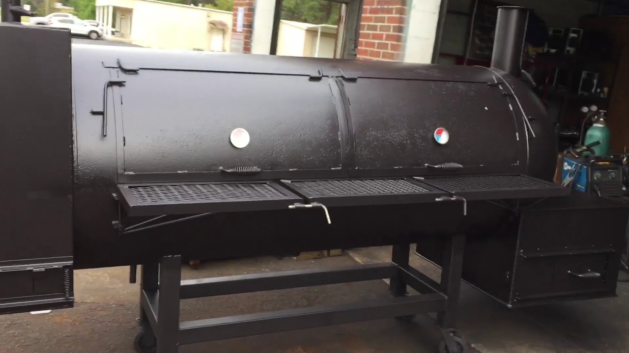 500 gallon reverse flow smoker Propane tank BBQ pitts YouTube