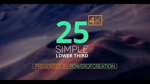 25 Simple Lower Third | After Effects Template | Video Displays