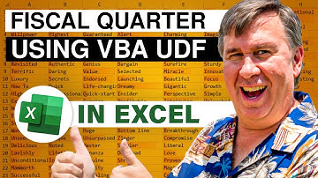 Excel Calculate Fiscal Quarter with VBA UDF - Episode 1033