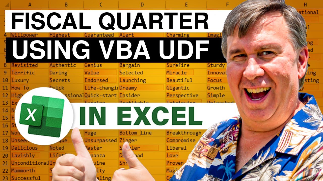 Fiscal Quarter UDF - 1033 - Learn Excel from MrExcel Podcast - YouTube