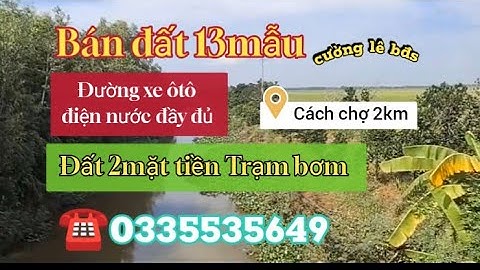 Chào bán 13mẫu đất lúa 3vụTrạm bơmTại xã Hưng thạnhTháp Mười Đồng tháp Wt☎️0335535649zalo#bdslongan