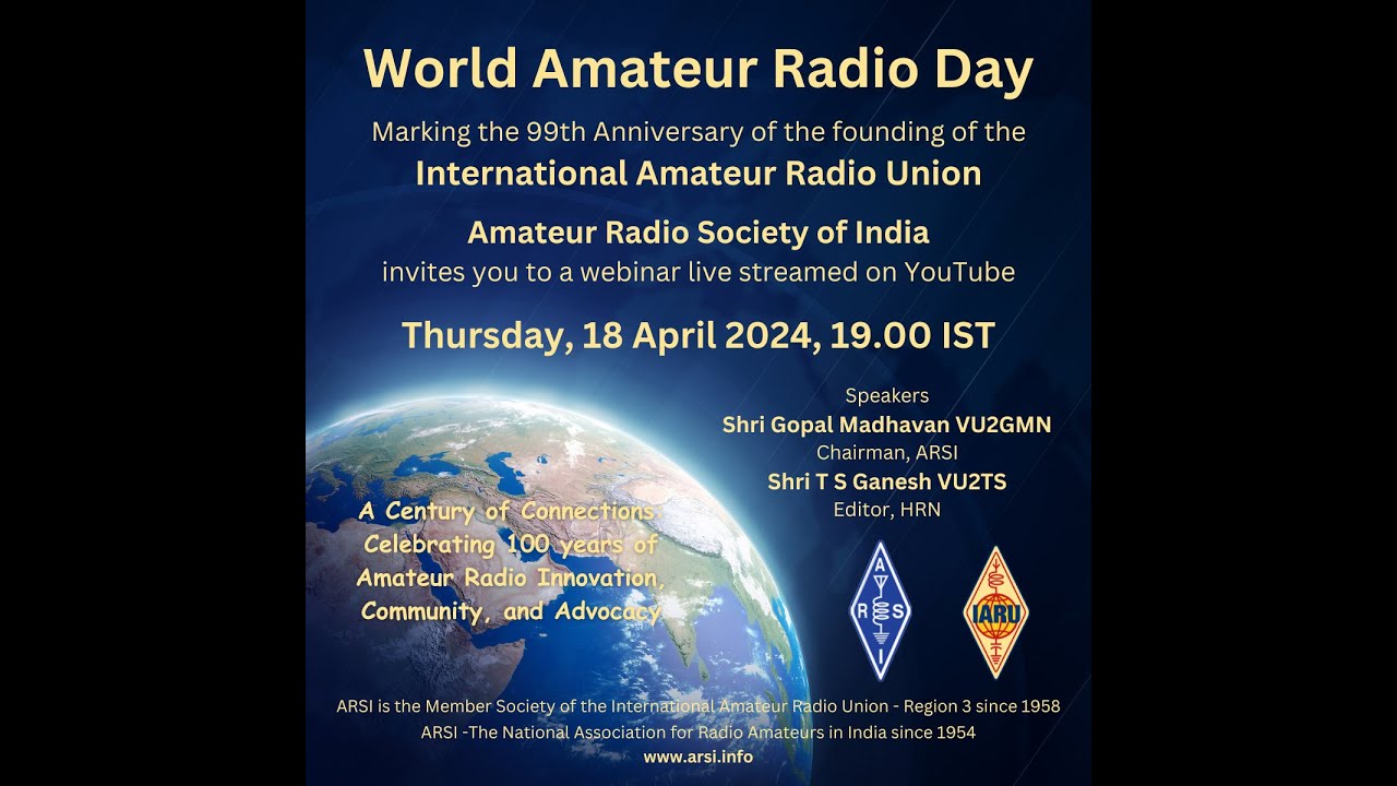 ARSI - World Amateur Radio Day - WARD 2024 - YouTube