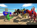 RAINBOW FRIEND VS DINOSAUR DEATH RUN   JURASSIC WORLD EVOLUTION