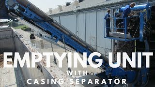 Mushroom Machinery: Casing separator (contractor version) on Dutch mushroom farm.